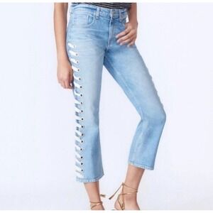 Veronica Beard Ines 10.75" Girlfriend Jean in Surfside High-Rise Cropped Size 26